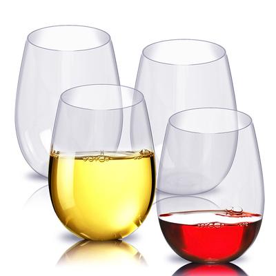 2/4Pcs Bruchsicher Kunststoff Wein Glas Unzerbrechlich Rotwein Tumbler Gläser Tassen