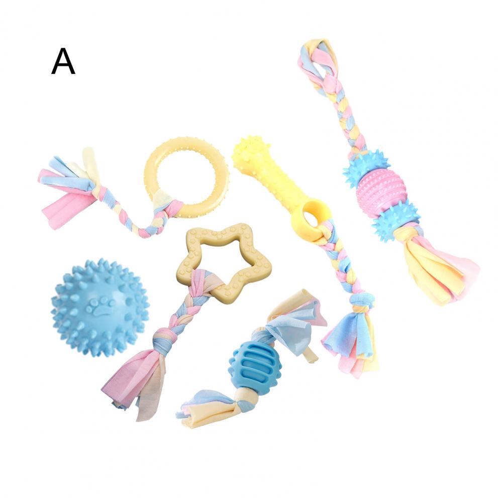 Puppy Teething Toys Dog Chew Toys for Anxiety Relief Teething Bite-resistant Chew Toys for Dogs Cotton Rope Pet Chew Toy Gifts