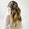 Leopard Print Silk Scarf 91cm New Large Square Scarf Women's European and American Headscarf Printed Scarf Satin Shawl Wholesale