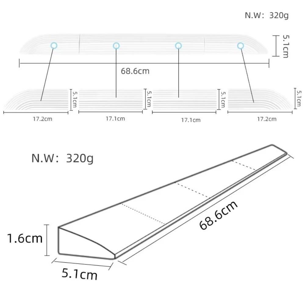 Solid Base Sweeping Robot Slope Climbing Strip Anti Slip Threshold Ramp For Robot Vacuum
