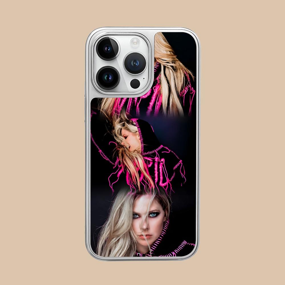 Avril Lavigne Silver Plating Mobile Phone Case for iPhone 17 16 15 14 13 12 11 Air Pro Max Plus Colorful Cover