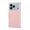 For iPhone 17 Pro Case Zipper Wallet Leather Phone Cover with Wrist Strap