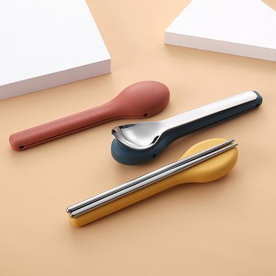Vackert rostskydd Bekvämt grepp rostfritt stål Diskmaskin Säker sked Gaffelkutter Bestick Set Resetillbehör Bestickset