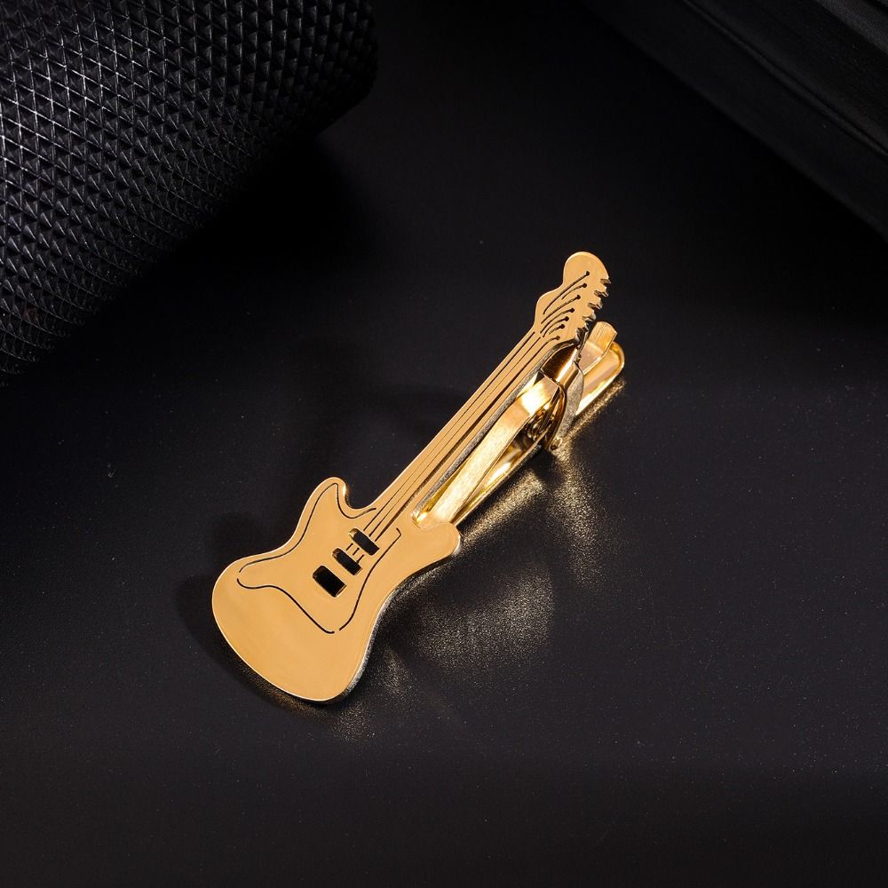 Treble Clef Guitar Tie Clip Instrument Piano Necktie Buckle Music Note Tie Pin Concert Accessories