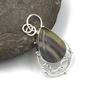Natural Multi Fluorite Gemstone 925 Sterling Silver Jewelry  Pendant 1.91" AJP-158