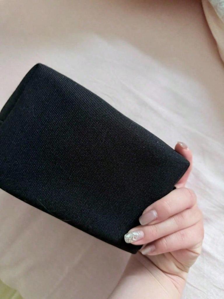Dior Black Large-Capacity Zipper Makeup Bag