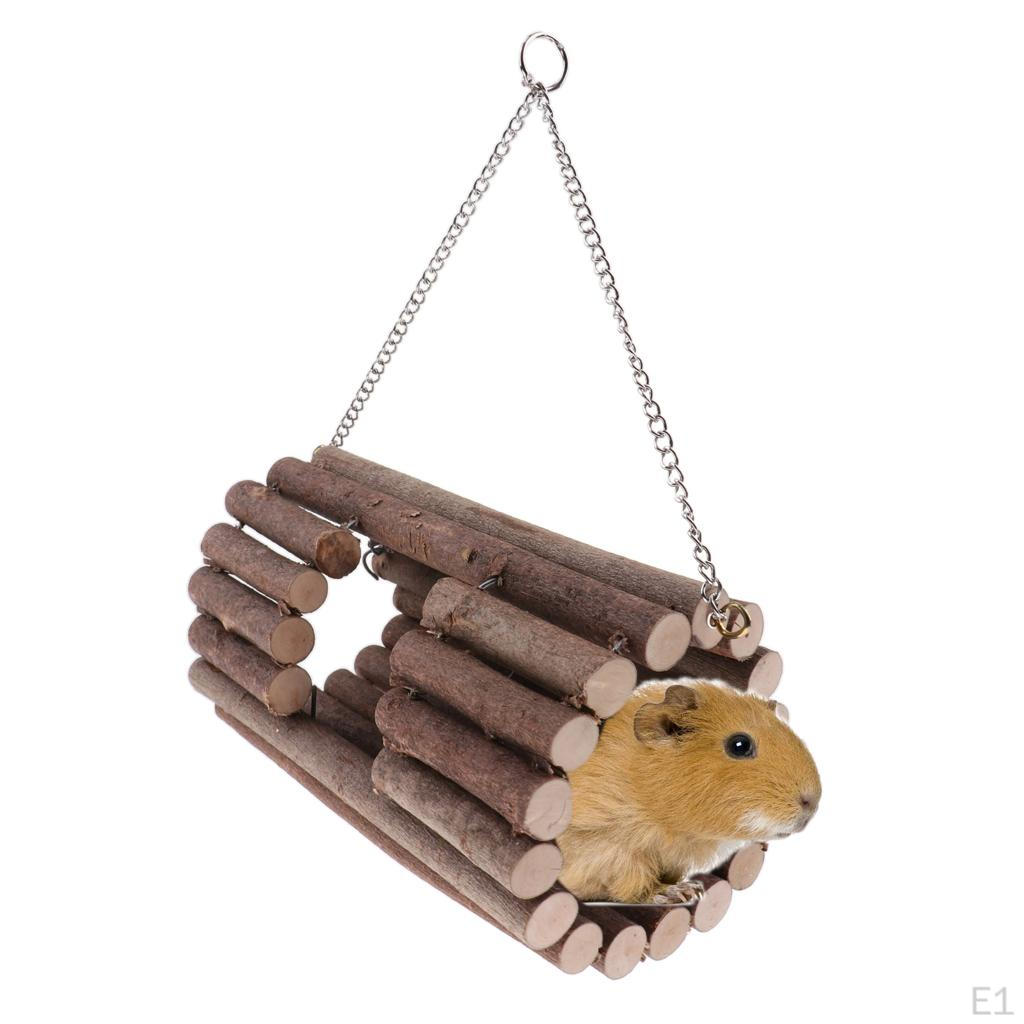 Holz Schaukel Maus Papagei Vogel Katze Hamster Bett Käfig Haus Spielzeug