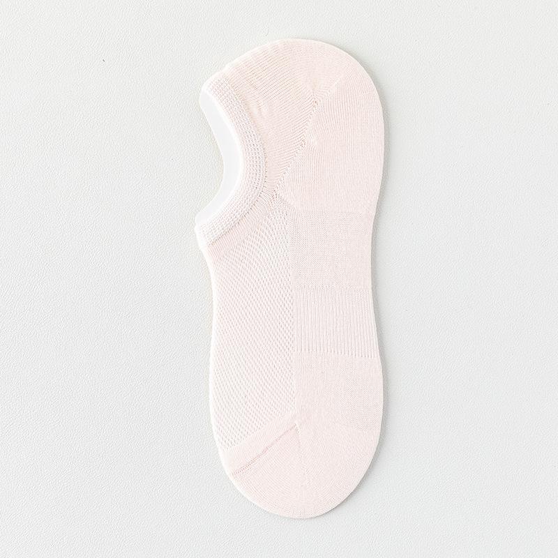 Female Summer Thin Style Pure Cotton Mesh Boneless Heel Shallow Mouth Invisible Socks