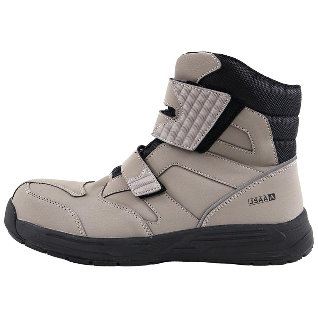 Fukuyama Rubber City Hunter #800 Work Shoes, Steel Toe Cap, 360-Degree Grip, Oil-Resistant, Slip-Resistant, Gray, Size 25.5 Cm