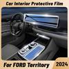 Kratzfester TPU-Schutzfilm für die Mittelkonsole, das Media-Armaturenbrett und die Navigation im Auto für FORD TERRITORY 2024 Zubehör