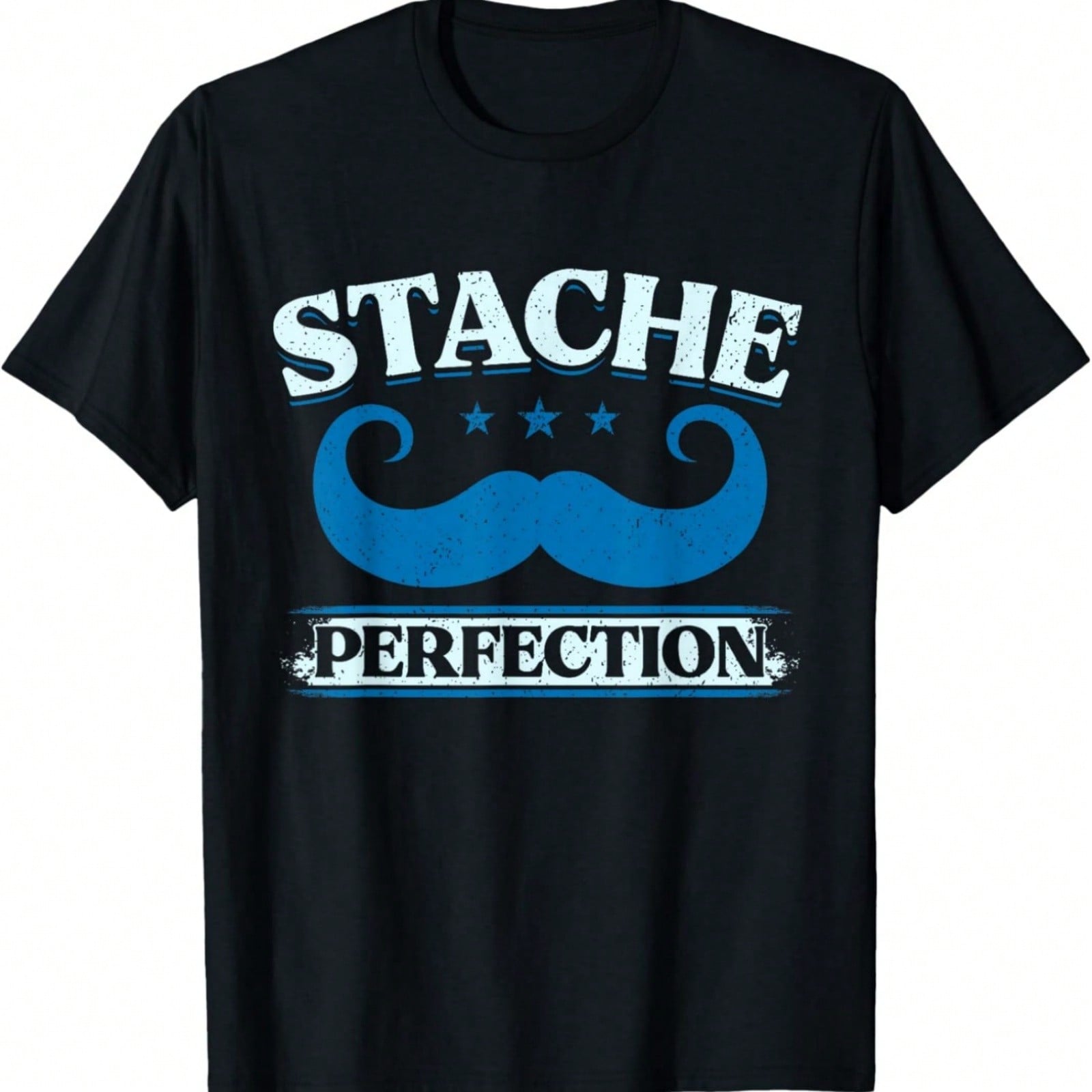 Stache Perfection Dad Grandpa Funny Mustache T-Shirt S разноцветный