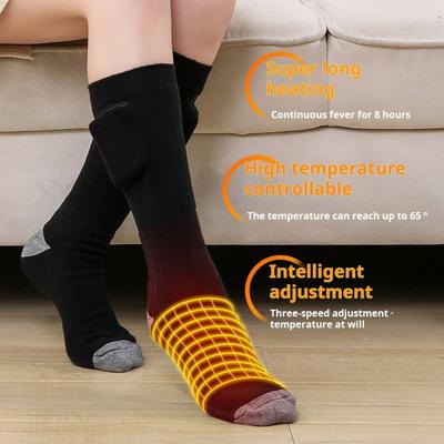 Rechargeable Electric Socks with 3 Heating Settings Breathable Wear Resistant Heated Socks Washable Foot Warmer
