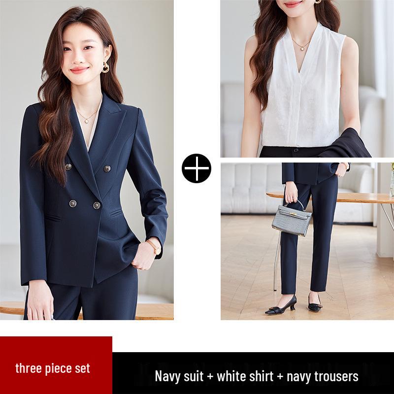 2024 Women's Professional Autumn Suit Set - Elegant, Thick Style for Formal Commuting & Hotel Reception