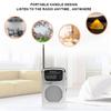 Portable Mini Radio SW/AM/FM Battery Operated Telescopic Antenna Digital Radio Receiver Built-in Speaker for Fishing Picnic