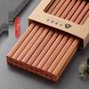 Luxury Rosewood Chopsticks: Unpainted, Anti-mold, Wax-free, Anti-slip, High-Temperature Resistant, Light for Home Use.