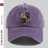 pc Black Rose Golden Leaf Pattern Print Baseball Cap Casual Style Decorative Hat Comfortable and Lightweight Sun Hat with Adj