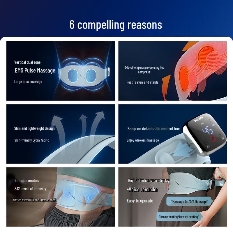 Philips Wireless EMS Heating Waist Massager CN Plug (adapter Included)