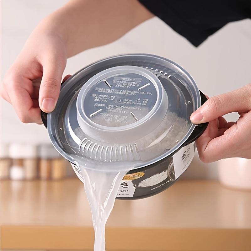 Microwave Rice Cooker with Lid - Non-Stick,BPA-Free, Easy-Clean Lunch Container for Quick Meals&Single Servings, Includes Steam Vent& Transparent Lid