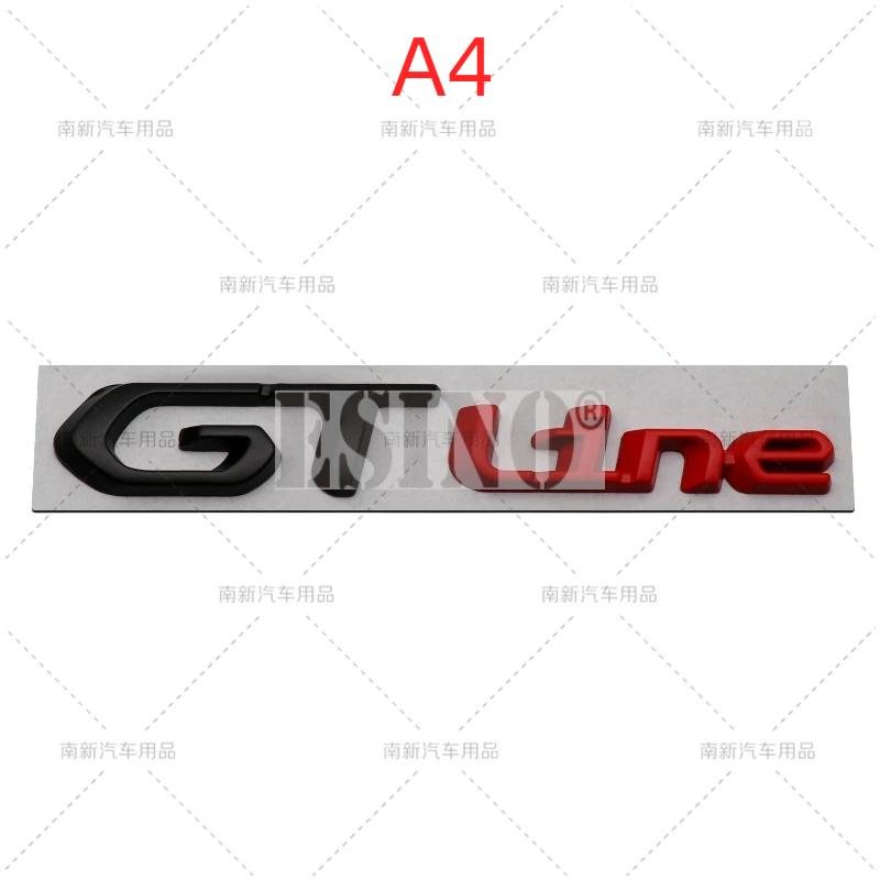 Car GT GTI Line 3D Metal Chrome Zinc Alloy Emblem Car Badge Body Fender Adhesive Emblem
