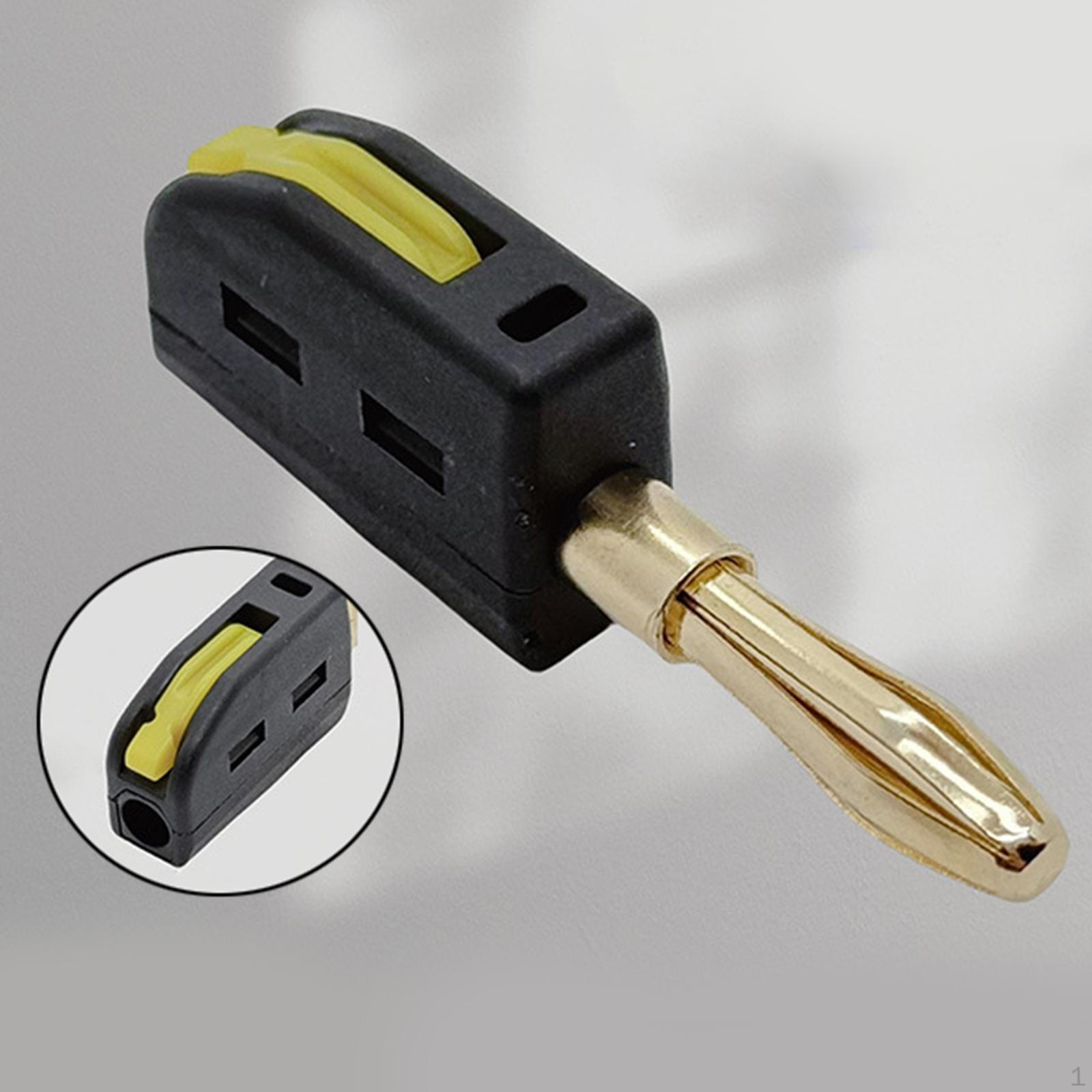 

4mm Banana Plug 32A Adapter Solderless for Home Theater Speaker Wire Amplifiers Wall Plate чорний