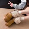Winter Warm Cotton Women Fur Snow Boots Fashion Chunky Platform Flats Shoes Ladies Comfort Furry Short Booties Shoes