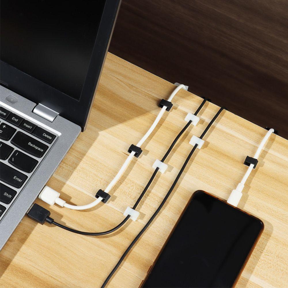 10Pcs Car Wire Clip Wire Holder Organizer Table Desk Storage Cable Clamp Cable Clips Self-adhesive Wire Tie