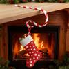 Christmas Stocking Holder Non-Slip Silicone Pads Rust-Proof Metal Hanger Garlands Ornament Fireplace Staircase Decor