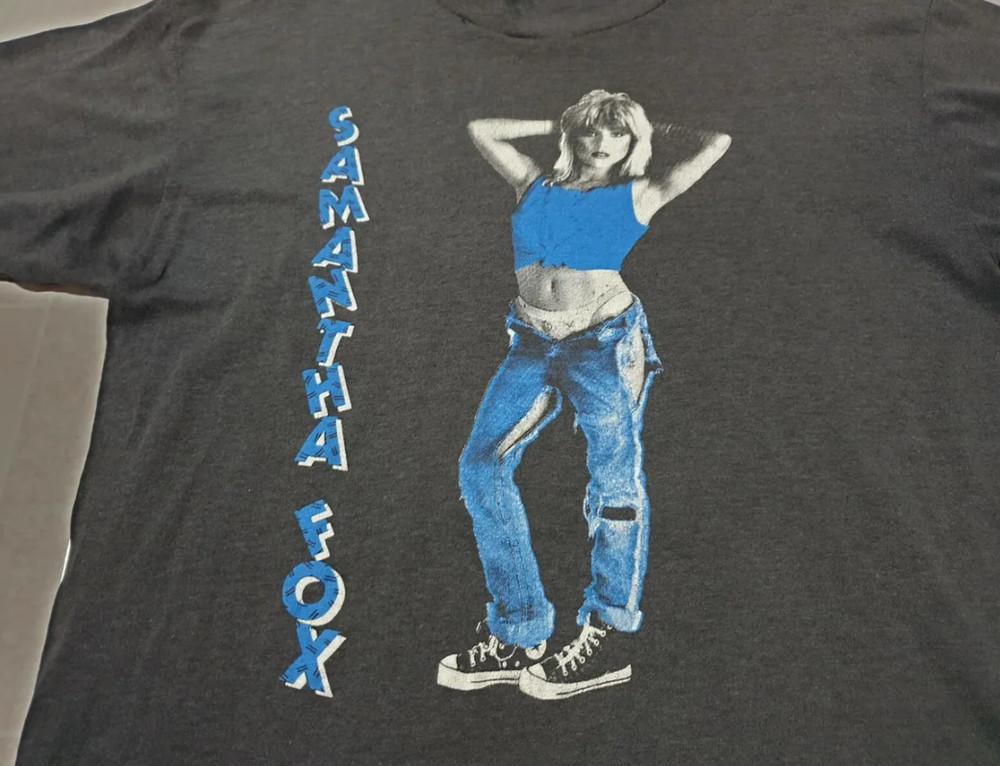 Vtg Samantha Fox Gift For Fans Heavy Cotton Full Size Unisex Black Shirt MM1345 Unisex T-Shirt