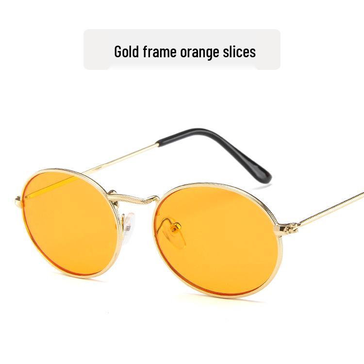 

Retro European & American Oval Metal Sunglasses for Men & Women - Trendy Unisex Fashion Eyewear Size: 3547-50-20