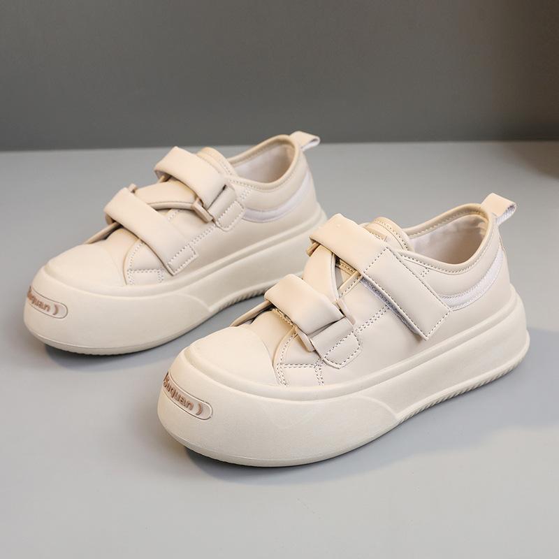 

[Customized] K1715 new little white shoes women s 2025 spring and summer breathable casual board shoes thick sole heightening women s shoes resistance 35