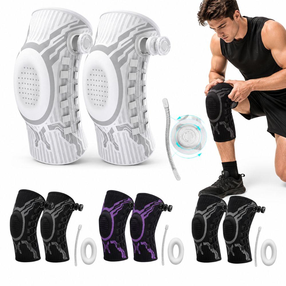 Spring Support Sports Knee Brace With Compression Knob Patella Protector For Sports Running