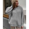 Loose Round Neck Solid Color Sweater Thick Warm Comfortable Women's Long Sleeved Pullover Simple Casual Base Shirt Harajuku Style Autumn and Winter