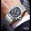 Fashion Men Mechanical Watches Big Dial Automatic Stainless Steel Business Dress Wristwatch for Male