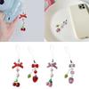 Backpack Decoration Cherry Bowknot Keyholder Women Girl Jewelry Ornament