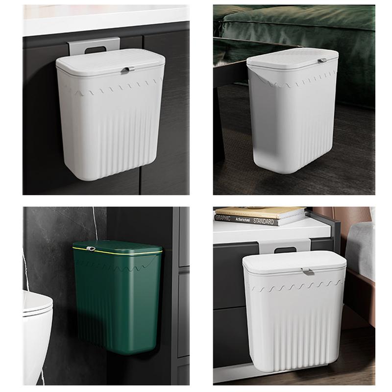 Hang Trash Can Kitchen Garbage Container Garbage Bin Trash Container With Lid Kitchen Accessories No Drilling Trash Container