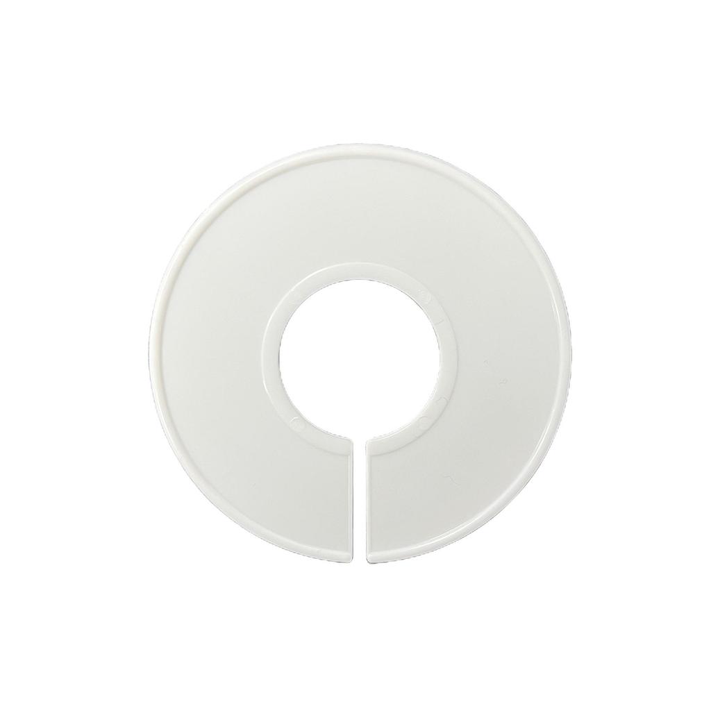 White Double-Sided Round Plastic Clothing Size Dividers with Printed Design for Closet Organization