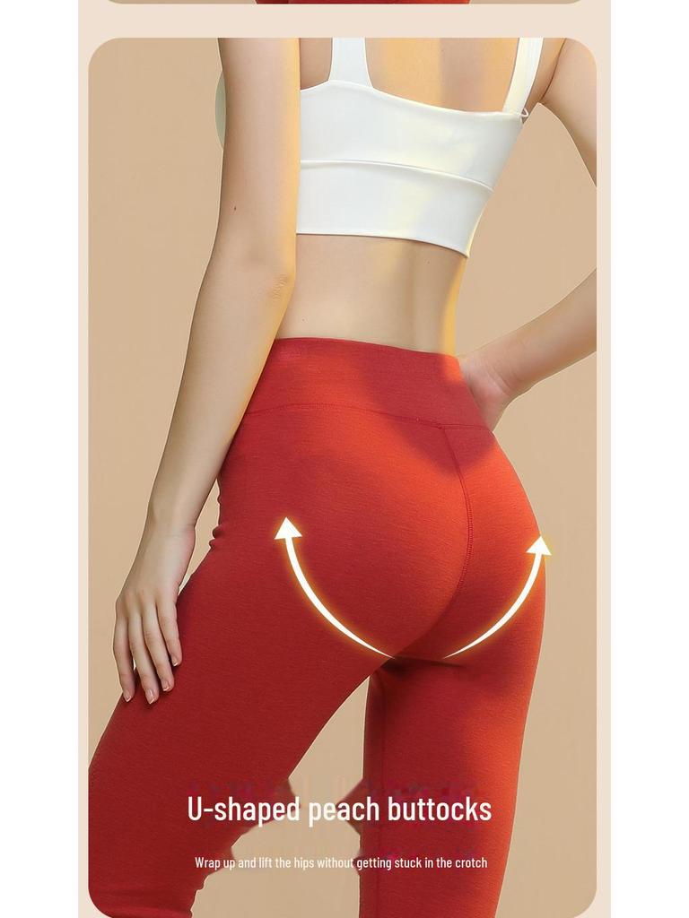 Leggings Taille Haute en Poil de Chameau avec Genouillères - Chauds, Velours Épais pour l'Automne/Hiver pour Femmes