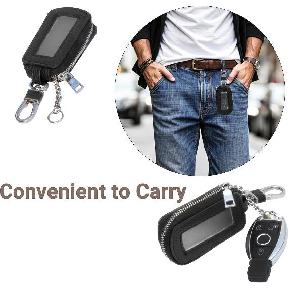 Yuoyar Premium Leather Key Fob Case - Universal Car Key Holder