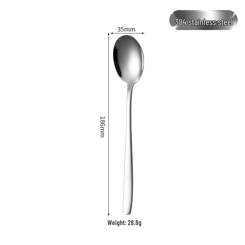 Korean Style 304 Stainless Steel Cutlery Set: Dinner Knife, Ice Spoon & Fruit Fork for Home & Hotel