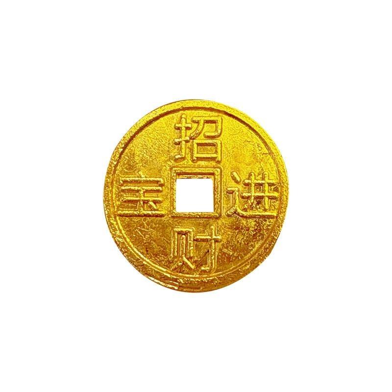 Mini Wealth Luck Charms 100PCS Gold Ingots Small Gold Dollars for DIY Craft Bag Pendant Accessory Home Living Room Decor