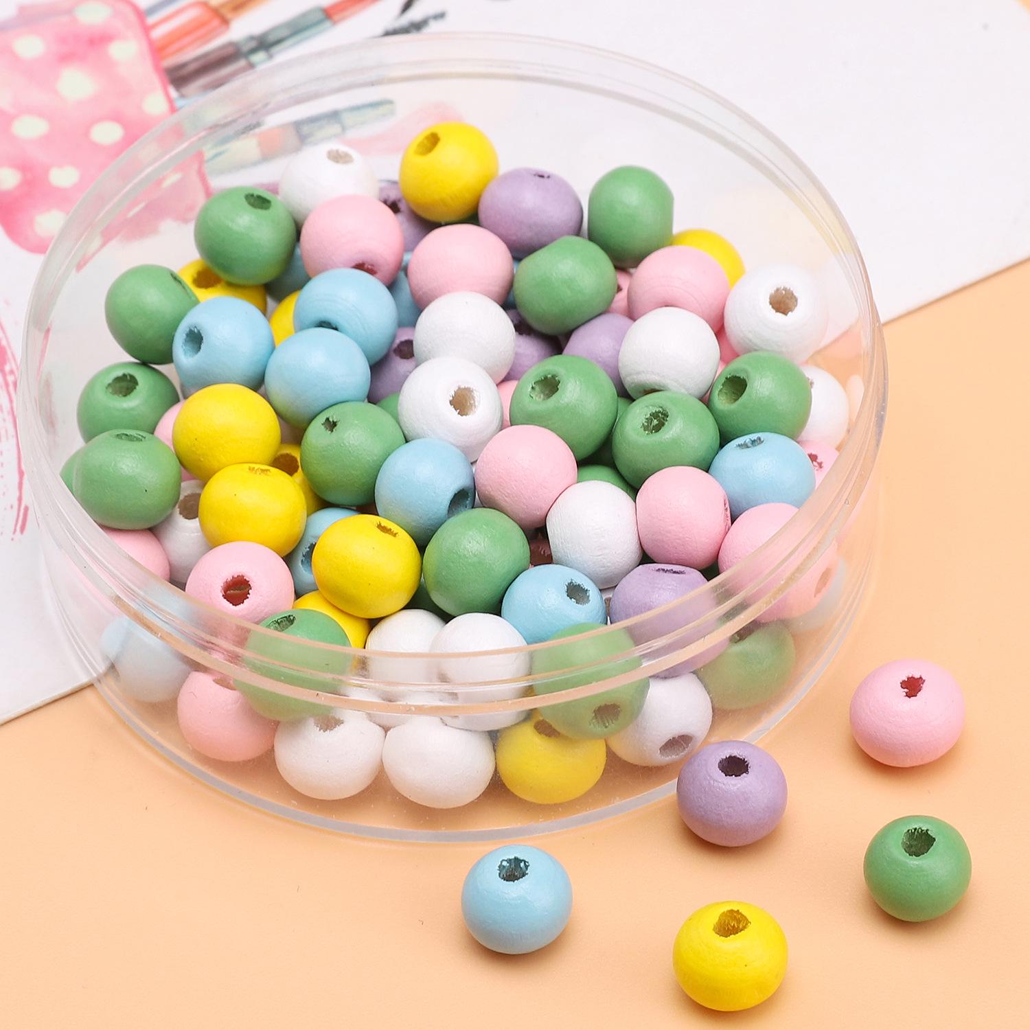 

Дерев яні намистини суцільного кольору 8 мм для DIY ювелірних виробів: Круглі, Пофарбовані спреєм, Ідеальні для браслетів, намист, підвісок та бісероплетіння. Approx 8mm, Hole 2mm