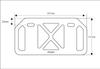 POSH 500392-01-10 Motorcycle Aluminum License Back Plate, Mountain Size, Hole Type, For Under 4.9 Fl Oz (125 Cc), Blue