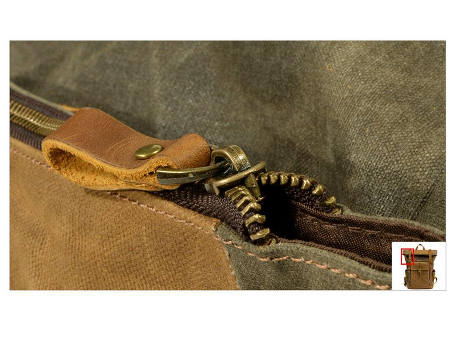 Muchuan Waxed Canvas Backpack: Large, Casual European & American Style, Waterproof Travel Bag for Men