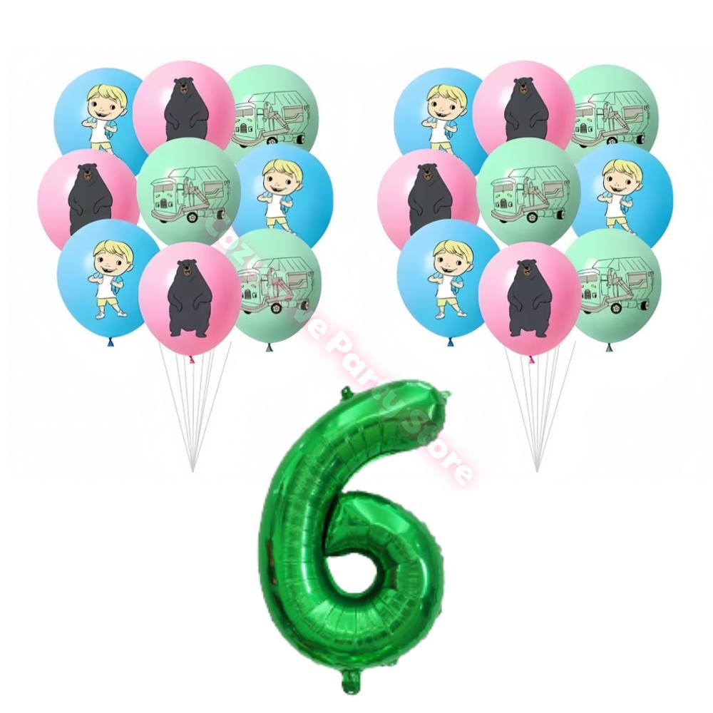 Hank Trash Truck Birthday Party Supplies Plate Cup Backdrop Balloons Cake Topper Gift Bag For Kids Favors Birthday Decoration