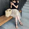 Girly Yarn Gauze Skirt Spring and Summer New Design Fluffy Bud Skirt Versatile A-shaped Skirt