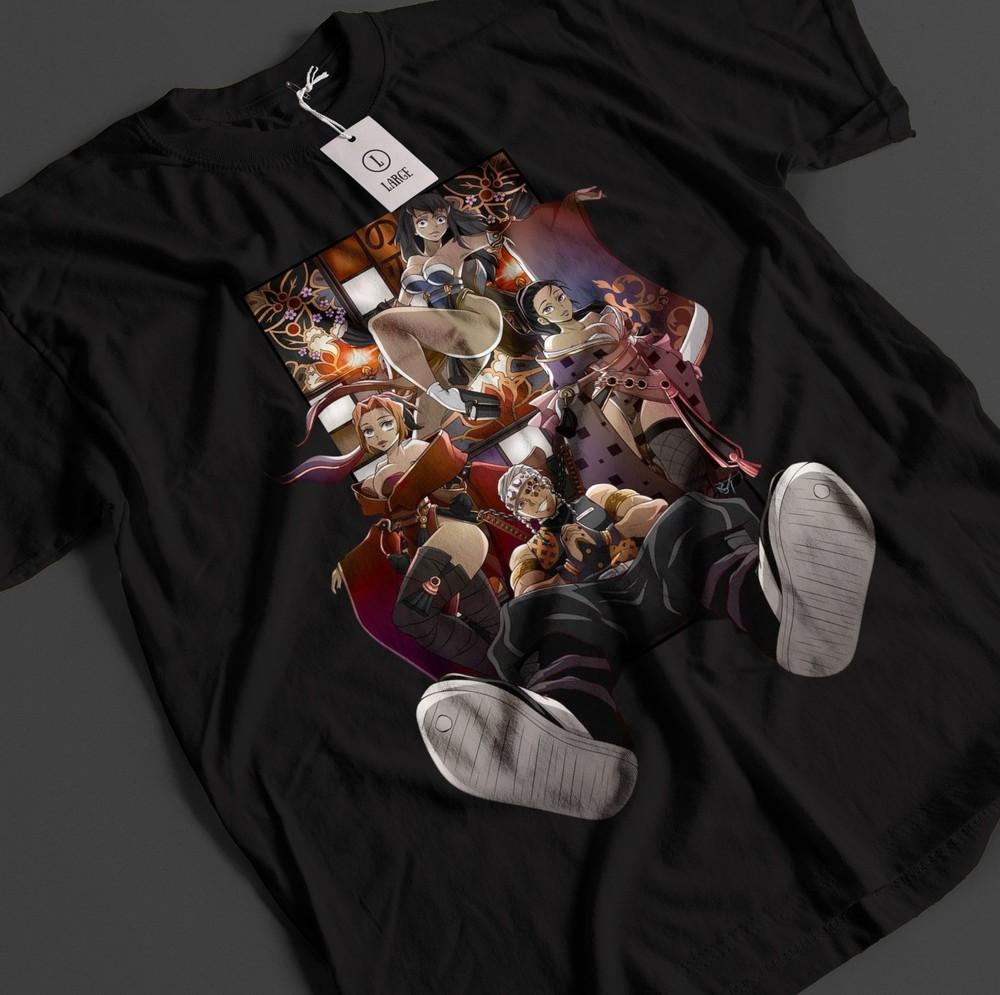 

Demon Slayer Shirt Tengen Uzui T-Shirt Tanjiro KNY Anime Akaza Doma Muzan Tee 4XL