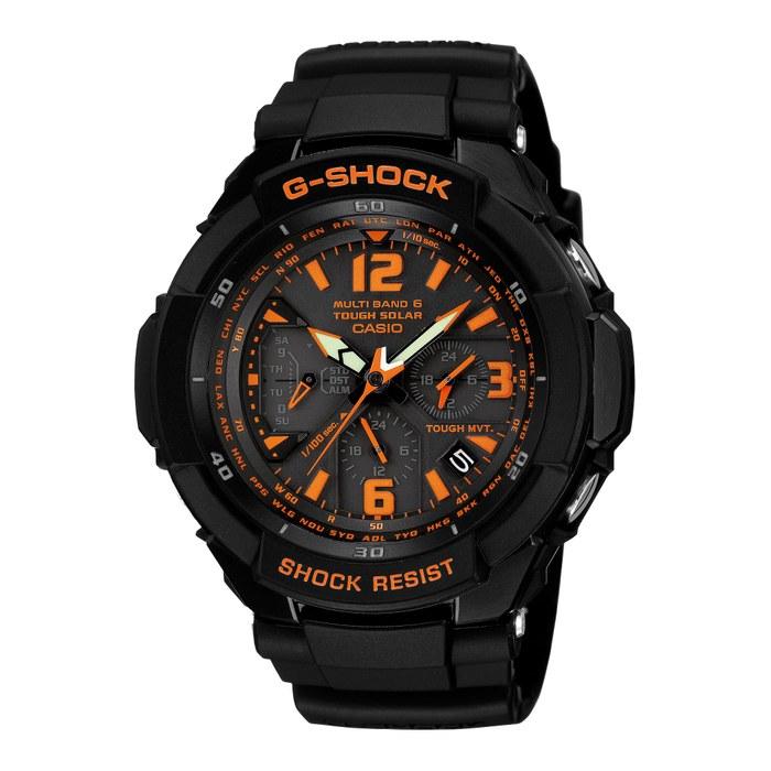 Casio G-Shock Gravitymaster Radio Solar GW-3000B-1AJF Men's Watch Black/Orange