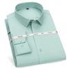 Men's Dress Shirt Long Sleeve Free ironing Business Casual Slim-fit Solid Color Social Formal Party Wedding Man Clothes Plus 8XL