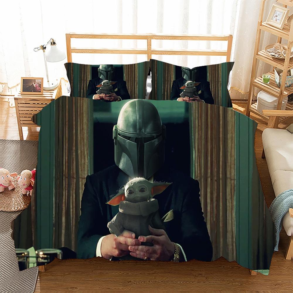 Yoda Duvet Cover Pillowcase Bedding Bedroom Decoration Children Gift Adult Single Double Bed Large Sizezip Duvet Cover