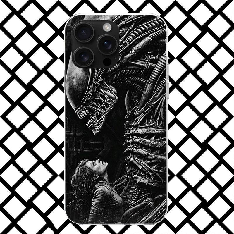 Cool A-Alien X-Xenomorph Phone Case for iPhone 17 Air 16 16E 15 14 Plus 13 Mini 12 11 Pro Max 7 8 + SE 2020 Soft Cover Fundas 17